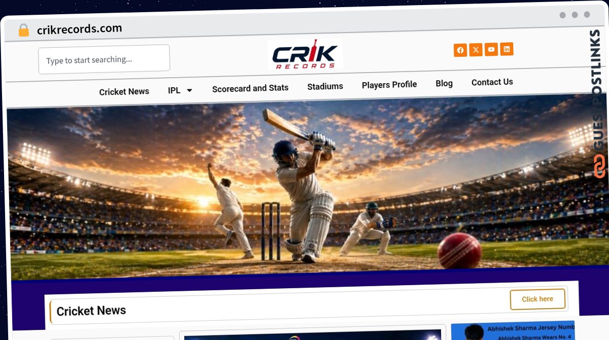 Publish Guest Post on crikrecords.com