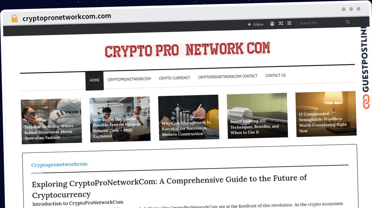 Publish Guest Post on cryptopronetworkcom.com