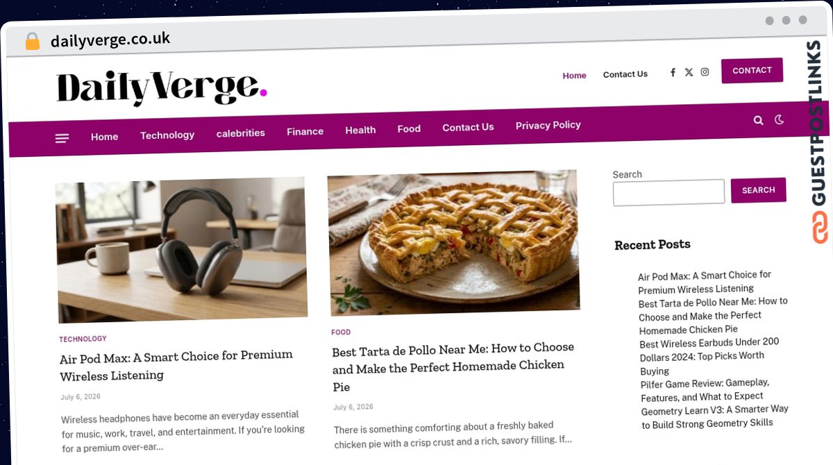 Publish Guest Post on dailyverge.co.uk
