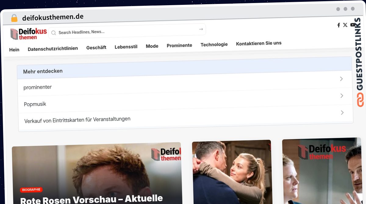 Publish Guest Post on deifokusthemen.de