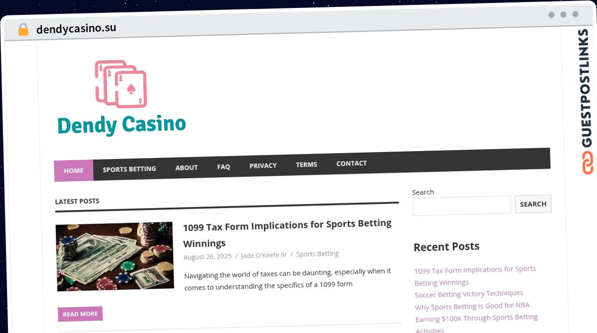 Publish Guest Post on dendycasino.su