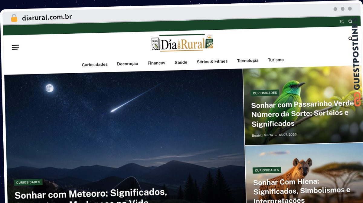 Publish Guest Post on diarural.com.br