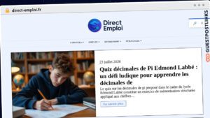 Publish Guest Post on direct-emploi.fr