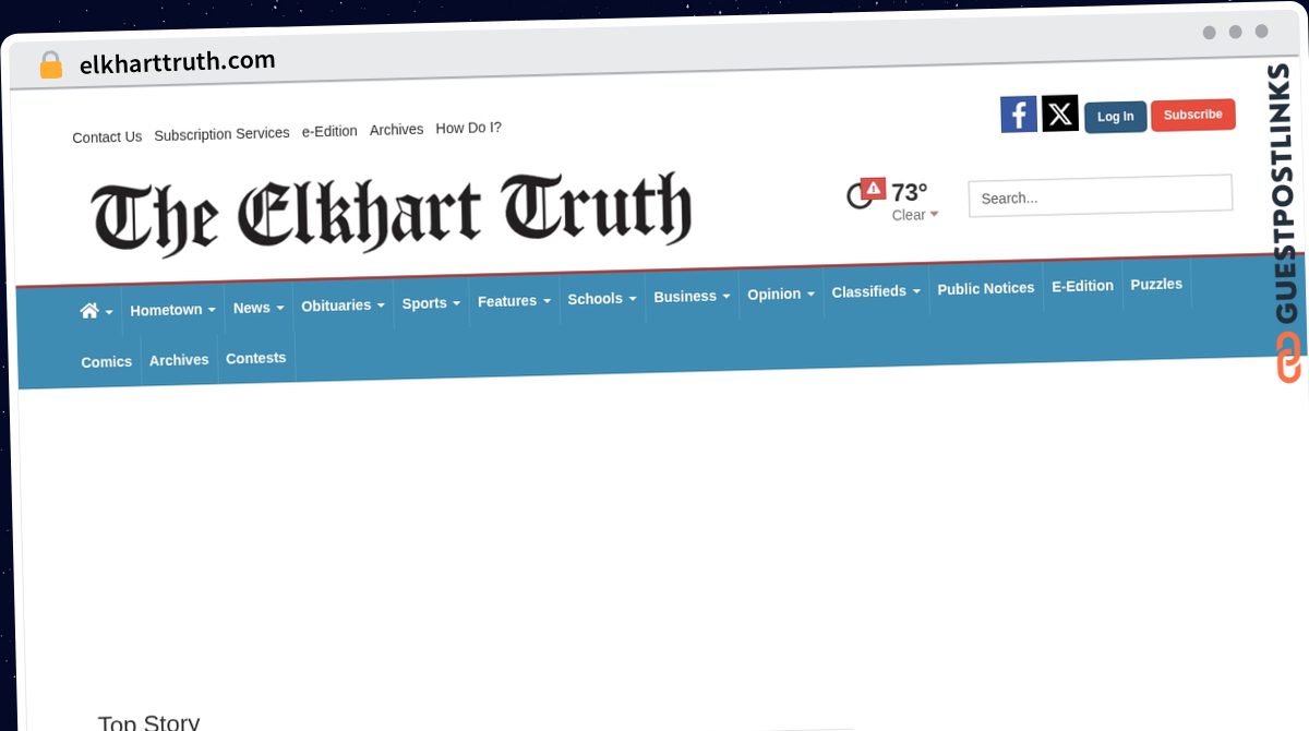 Publish Guest Post on elkharttruth.com