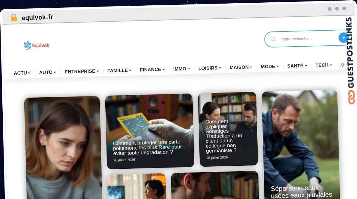Publish Guest Post on equivok.fr