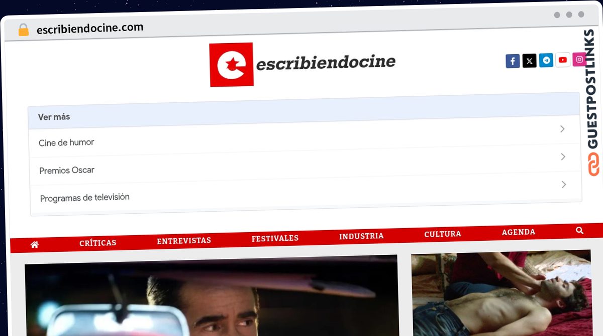 Publish Guest Post on escribiendocine.com