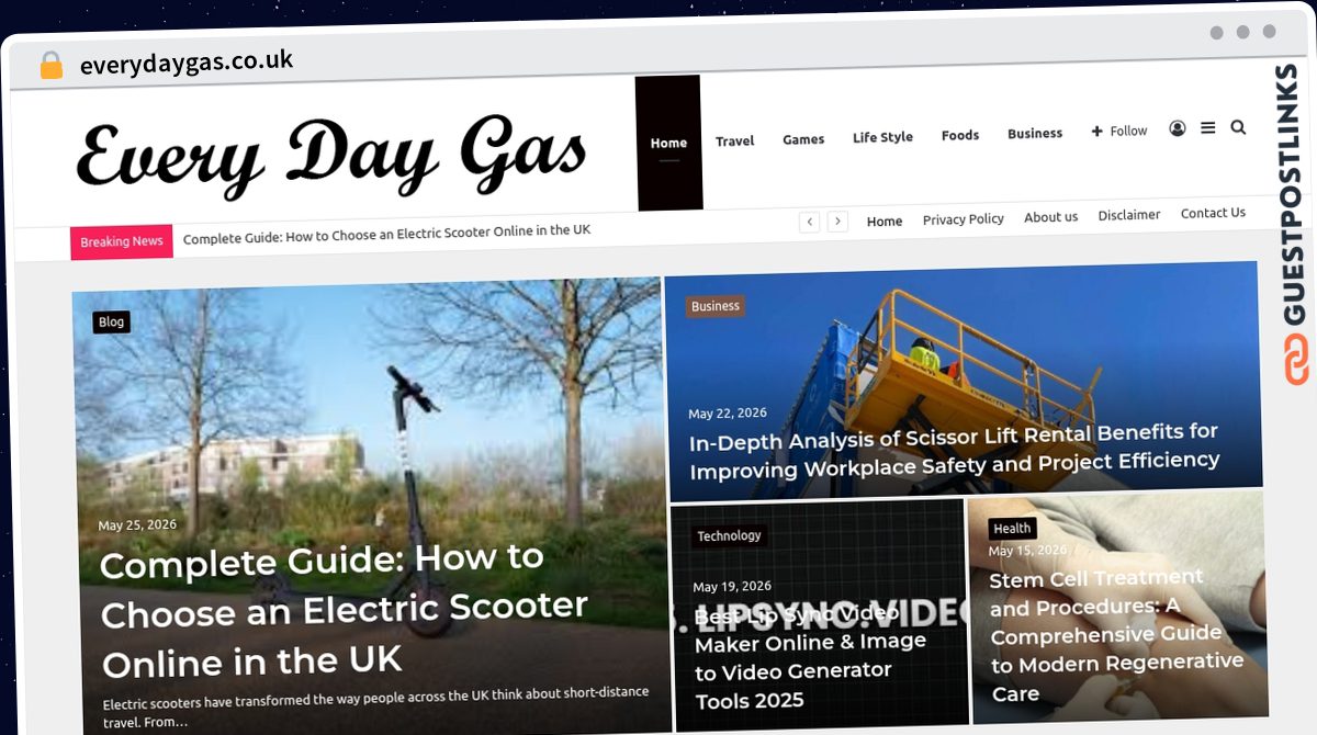 Publish Guest Post on everydaygas.co.uk