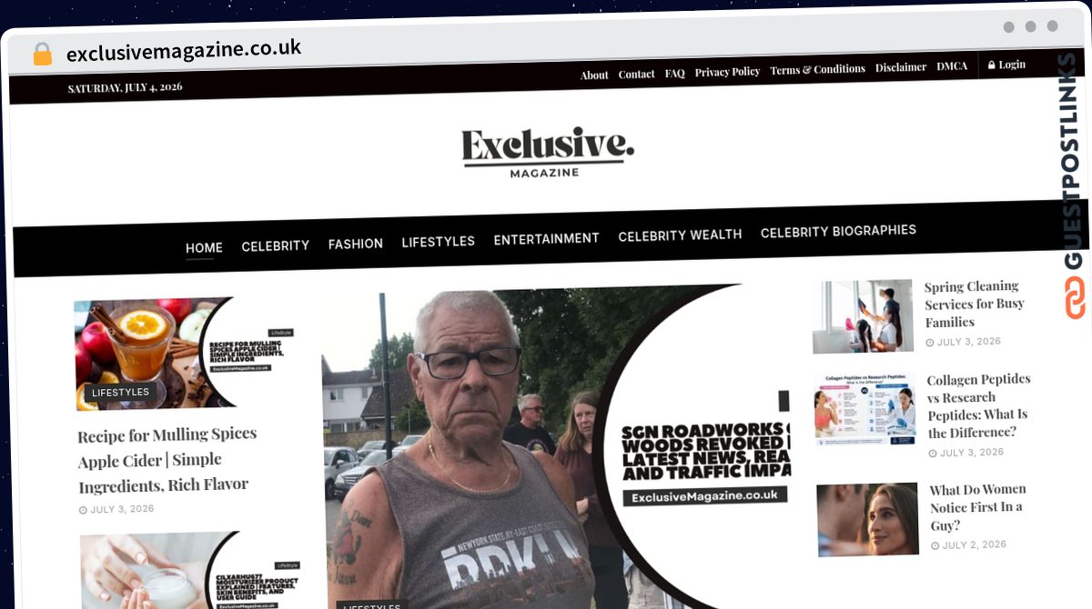Publish Guest Post on exclusivemagazine.co.uk