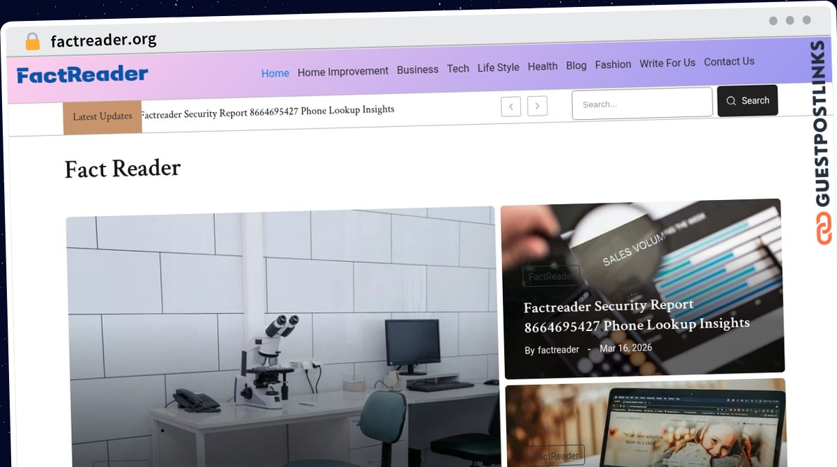 Publish Guest Post on factreader.org