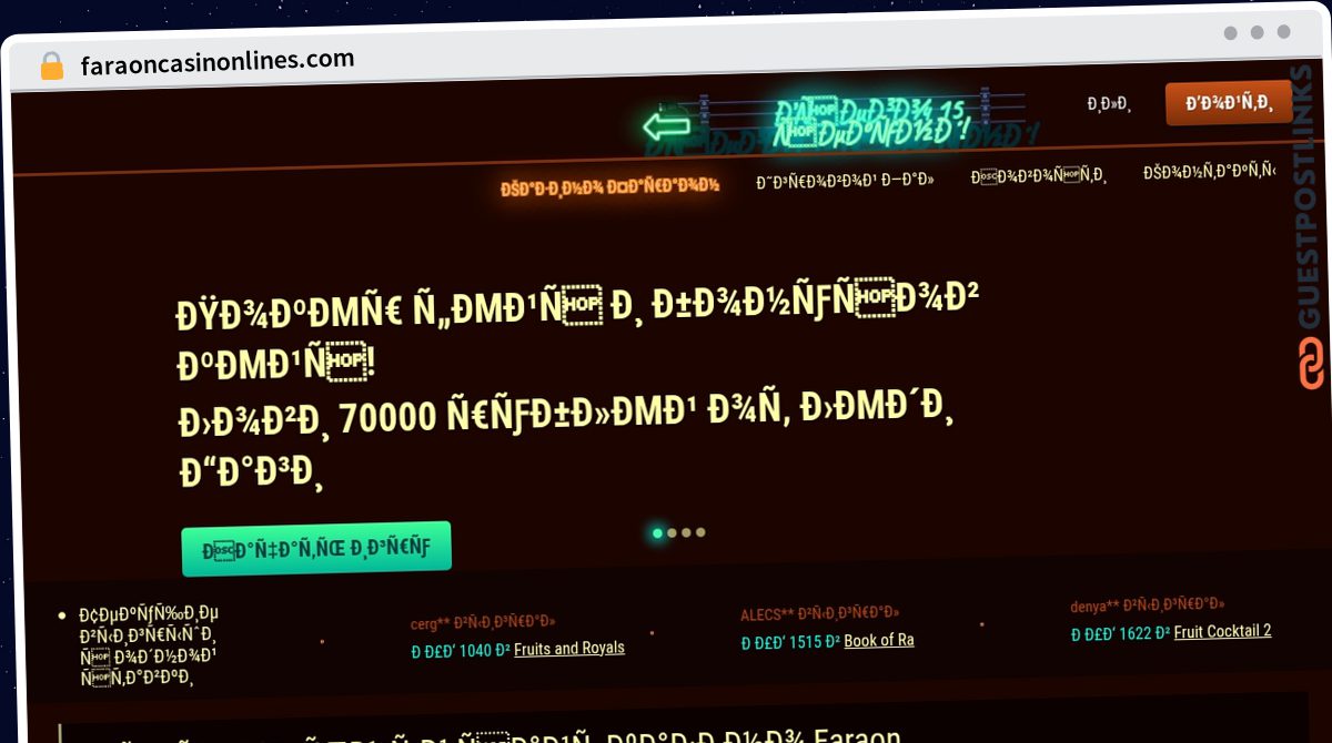 Publish Guest Post on faraoncasinonlines.com