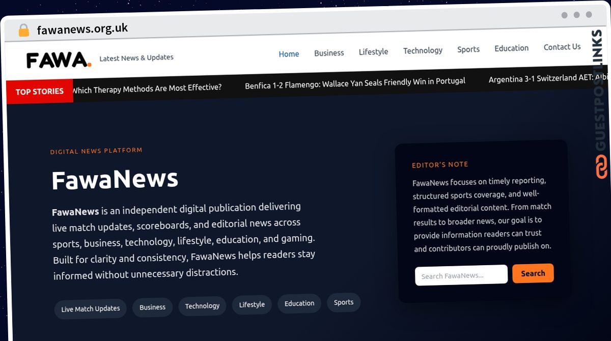 Publish Guest Post on fawanews.org.uk