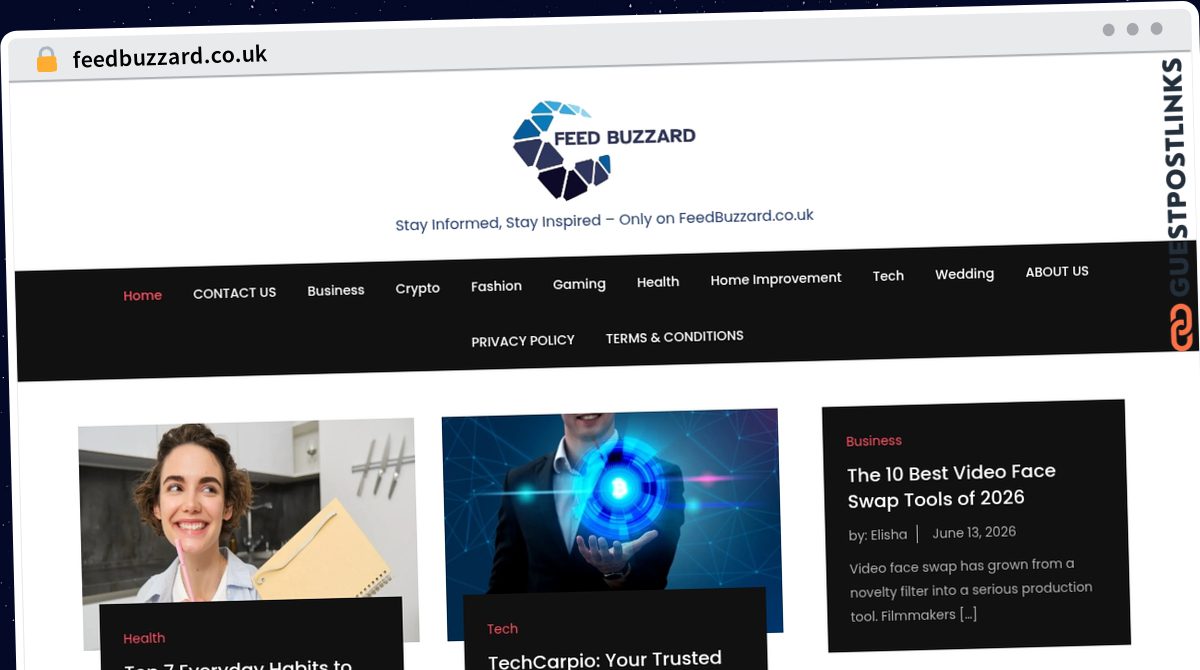 Publish Guest Post on feedbuzzard.co.uk
