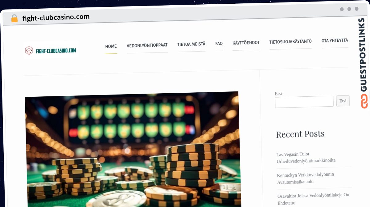 Publish Guest Post on fight-clubcasino.com