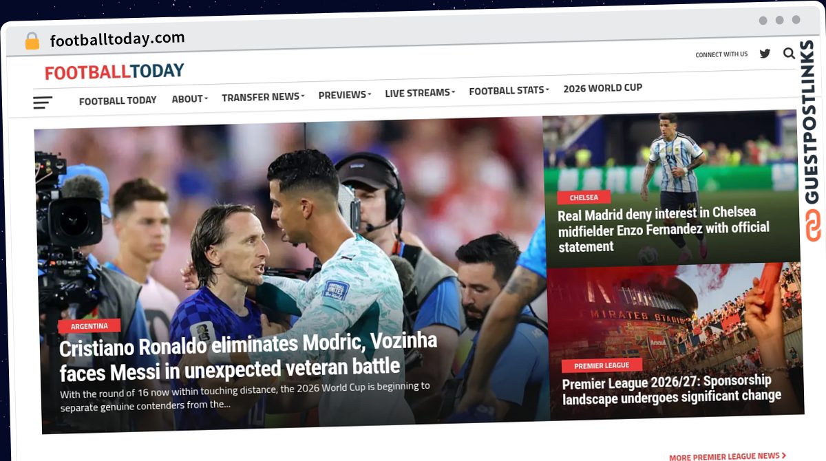 Publish Guest Post on footballtoday.com