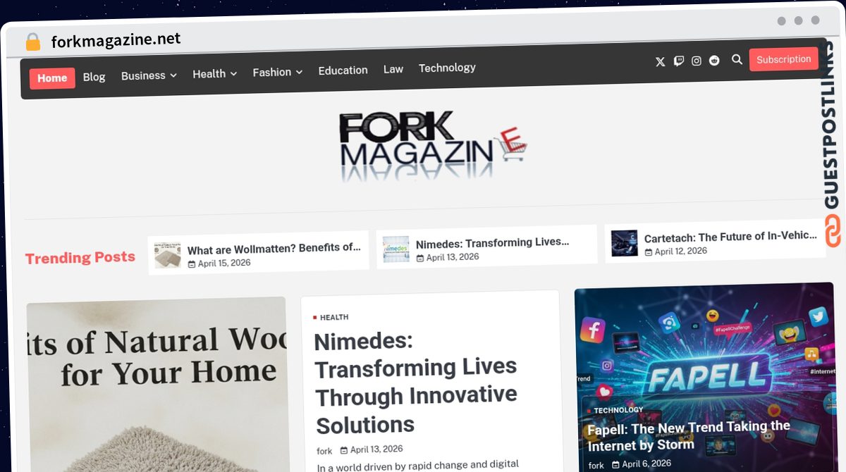 Publish Guest Post on forkmagazine.net