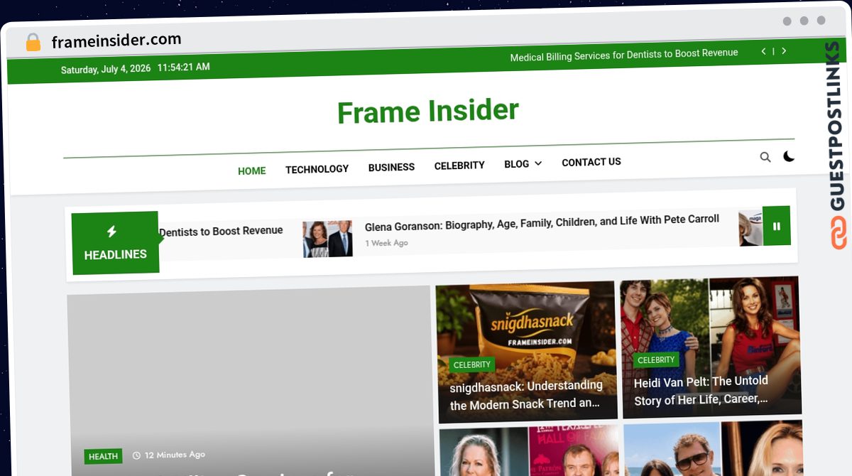 Publish Guest Post on frameinsider.com