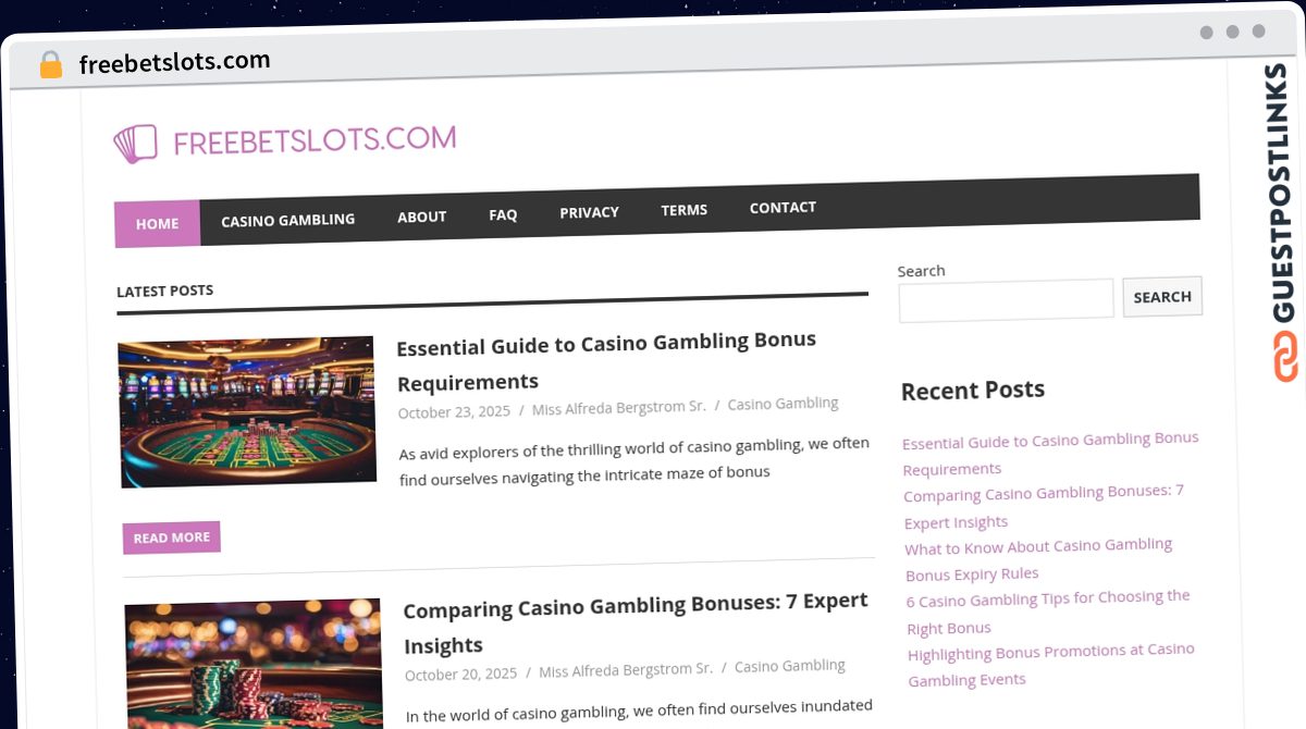 Publish Guest Post on freebetslots.com