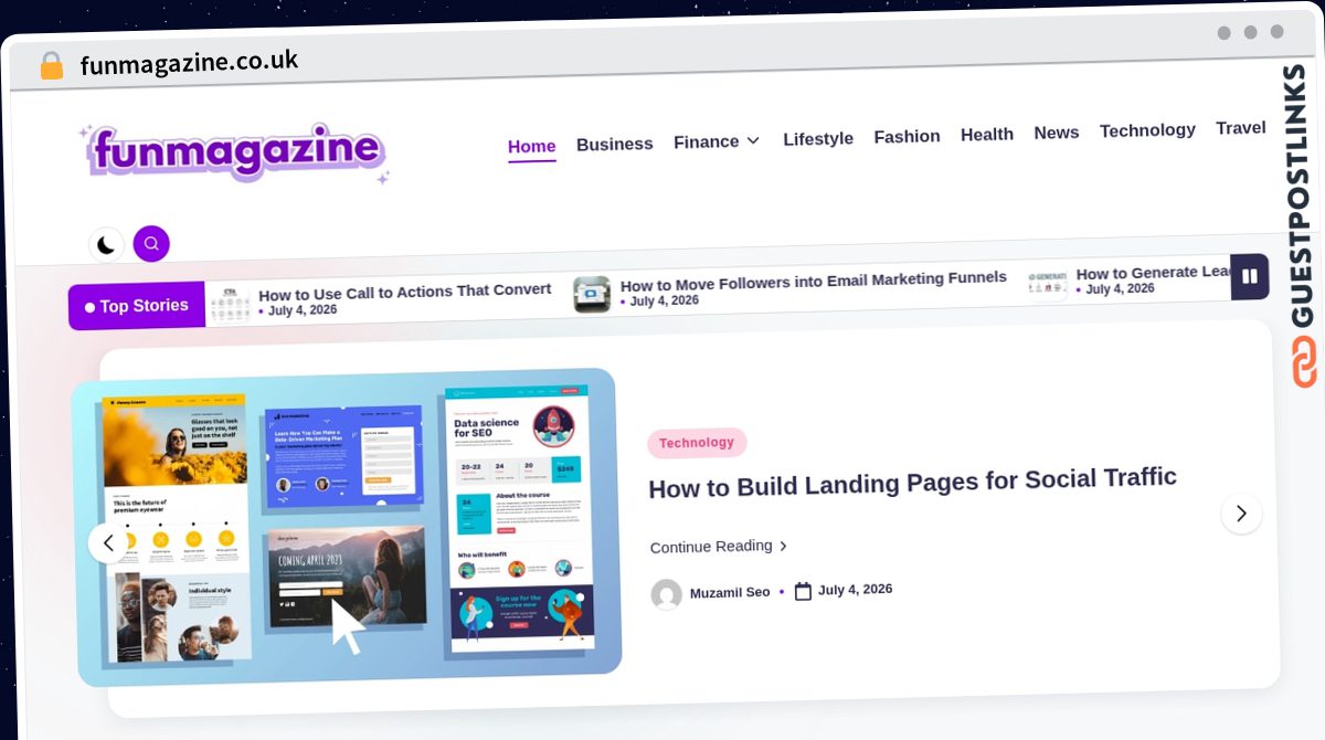 Publish Guest Post on funmagazine.co.uk