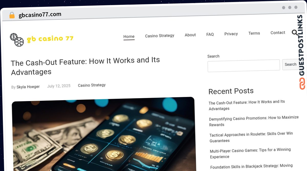 Publish Guest Post on gbcasino77.com