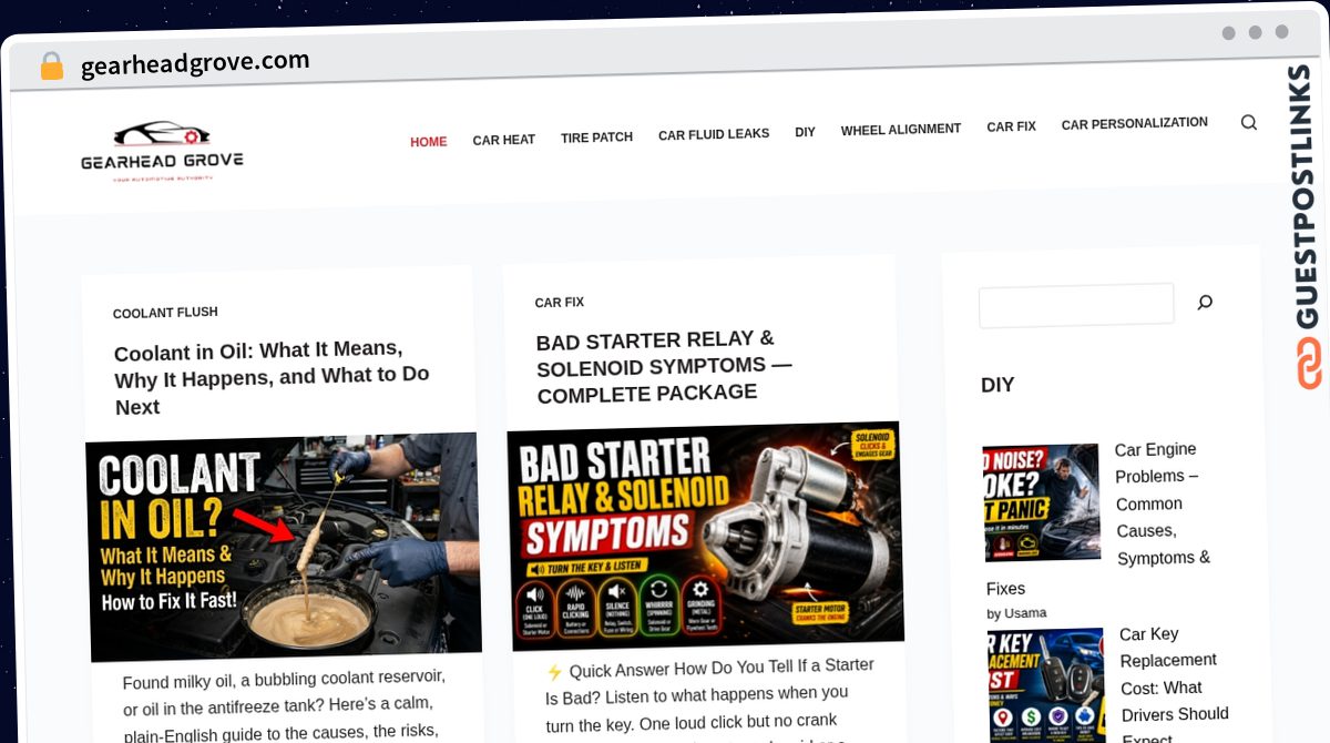 Publish Guest Post on gearheadgrove.com