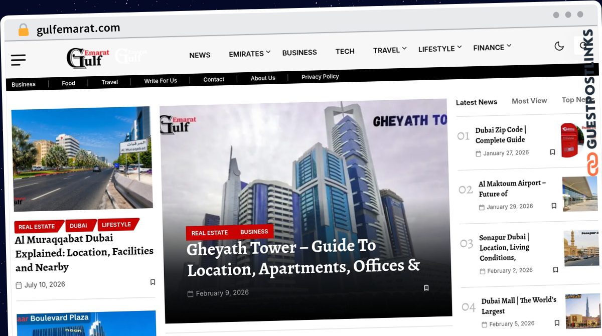 Publish Guest Post on gulfemarat.com