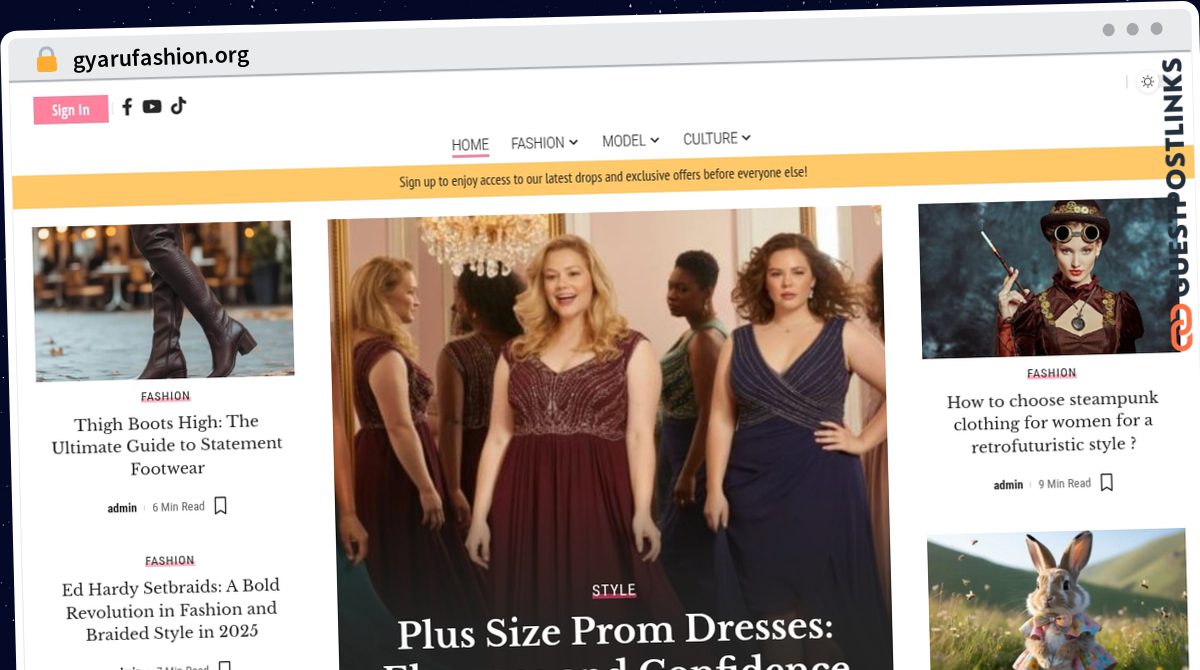Publish Guest Post on gyarufashion.org
