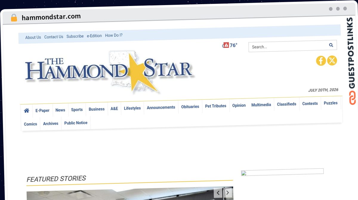 Publish Guest Post on hammondstar.com