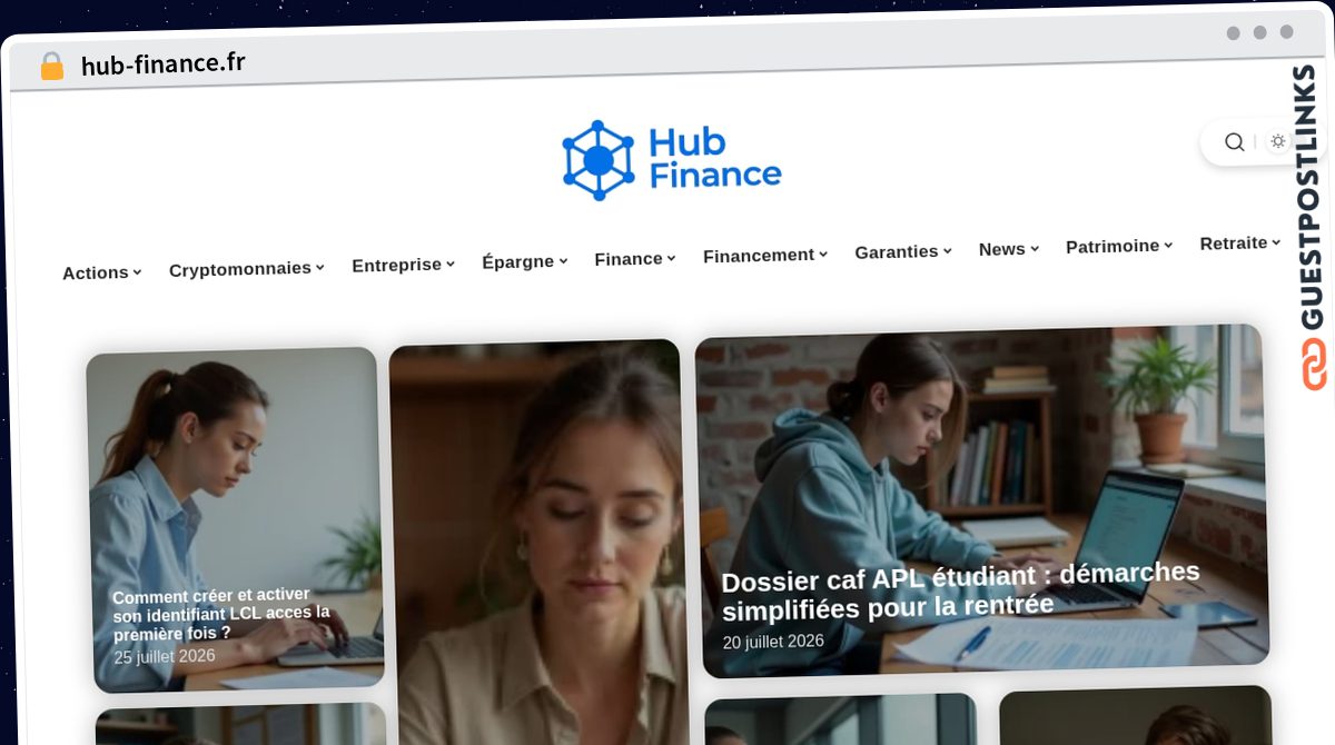 Publish Guest Post on hub-finance.fr