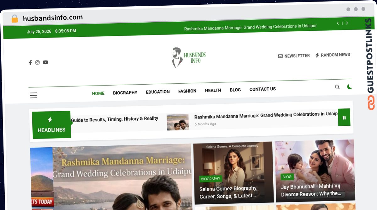 Publish Guest Post on husbandsinfo.com