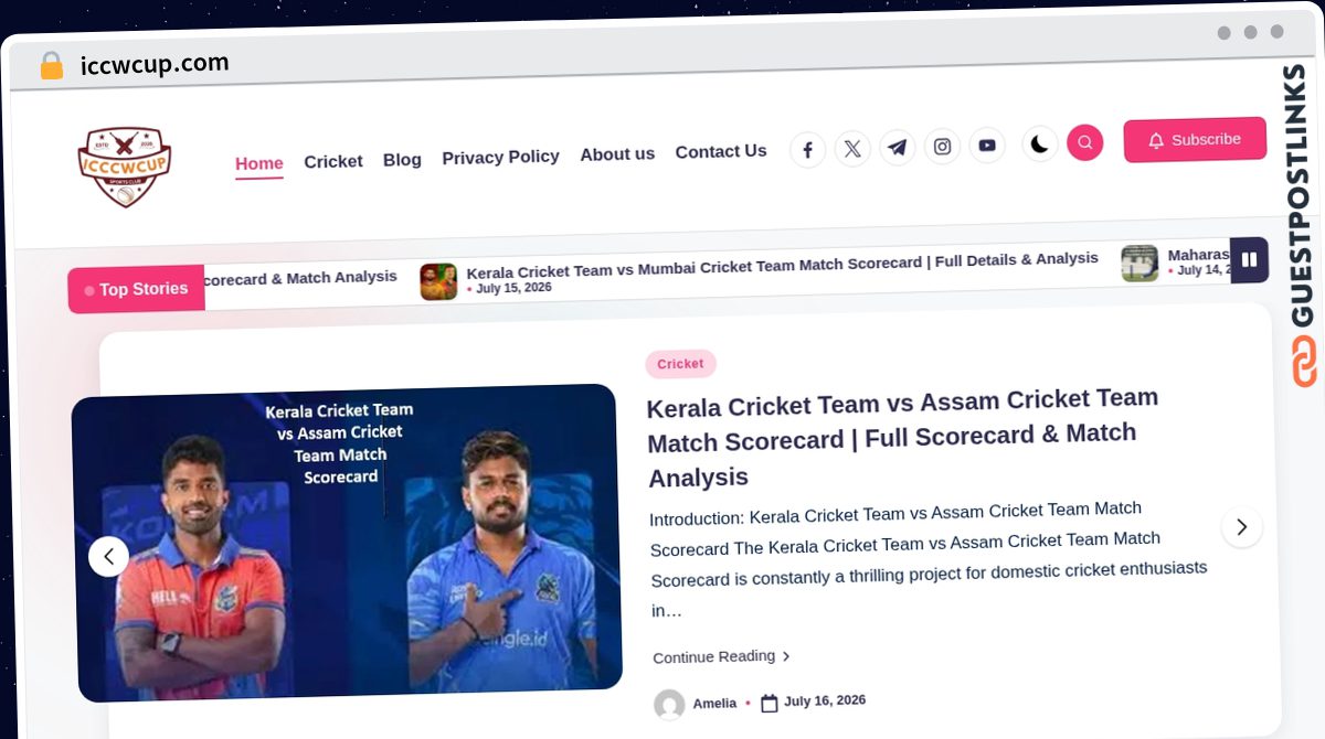 Publish Guest Post on iccwcup.com