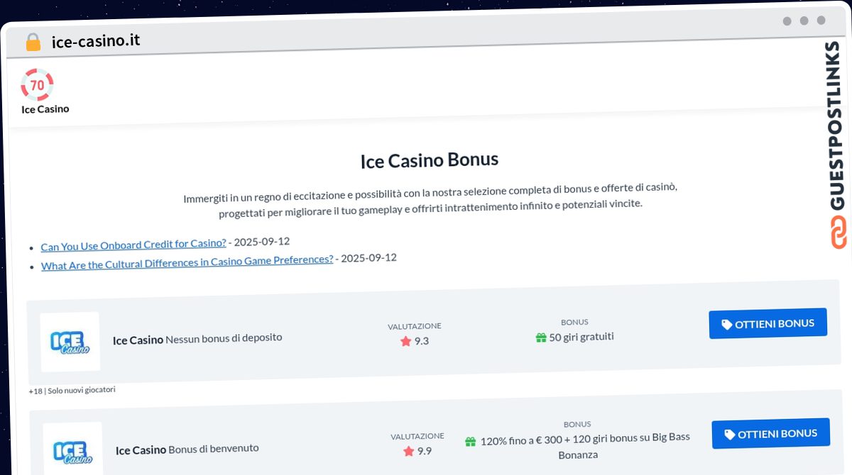 Publish Guest Post on ice-casino.it