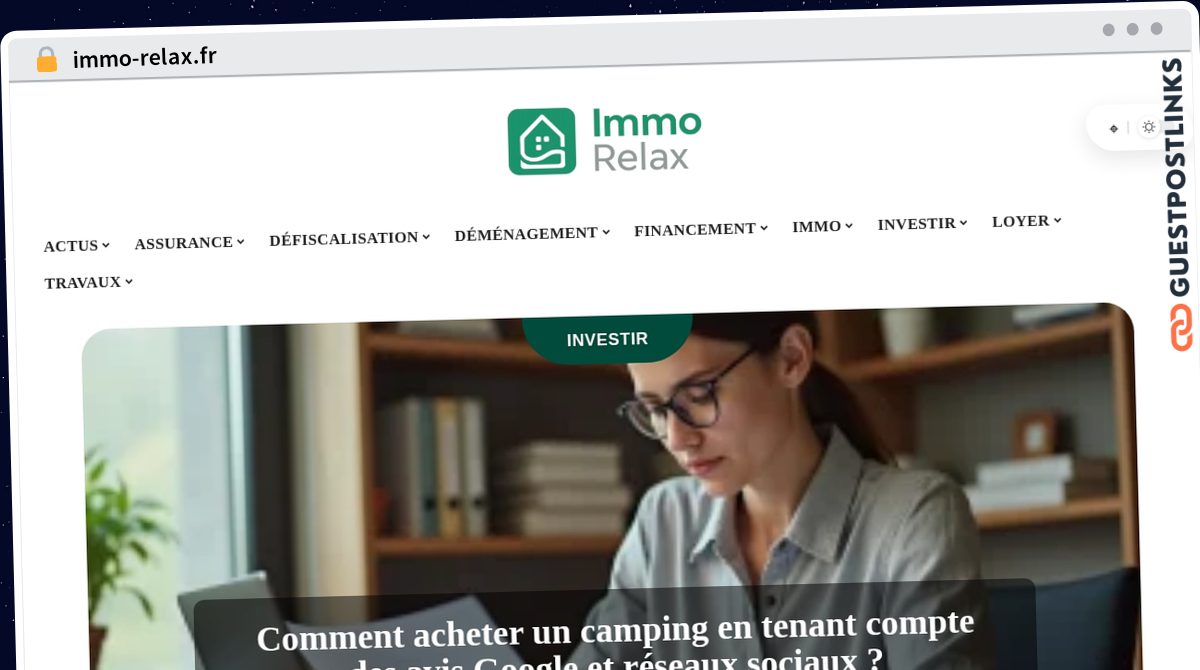 Publish Guest Post on immo-relax.fr