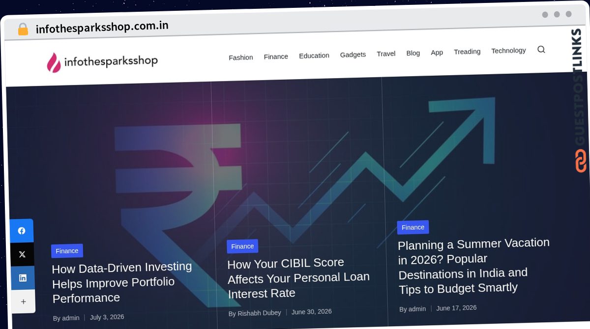 Publish Guest Post on infothesparksshop.com.in