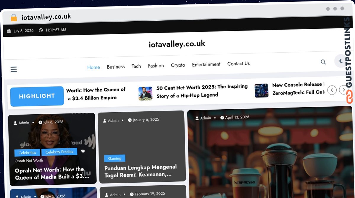 Publish Guest Post on iotavalley.co.uk