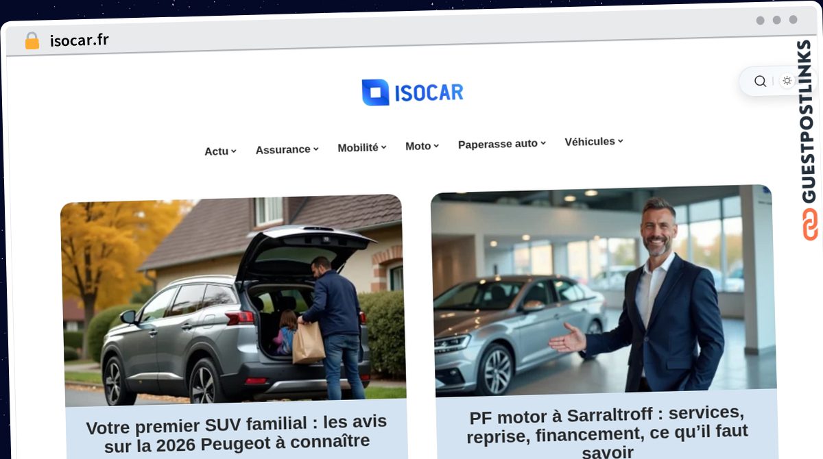 Publish Guest Post on isocar.fr