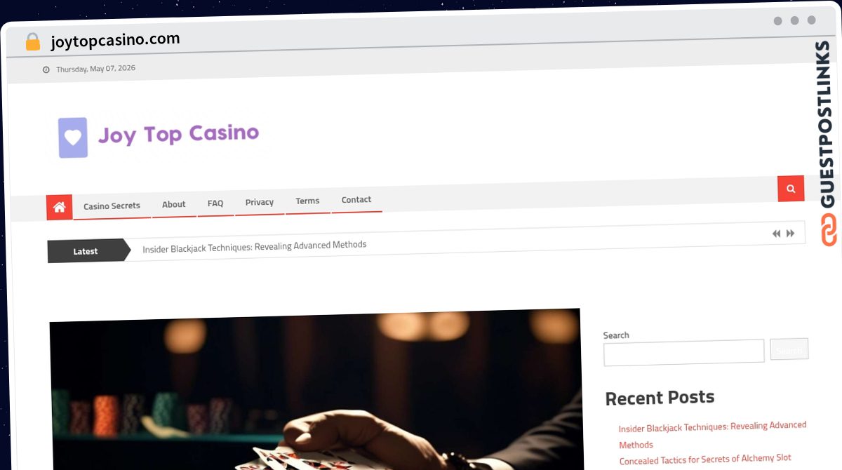 Publish Guest Post on joytopcasino.com