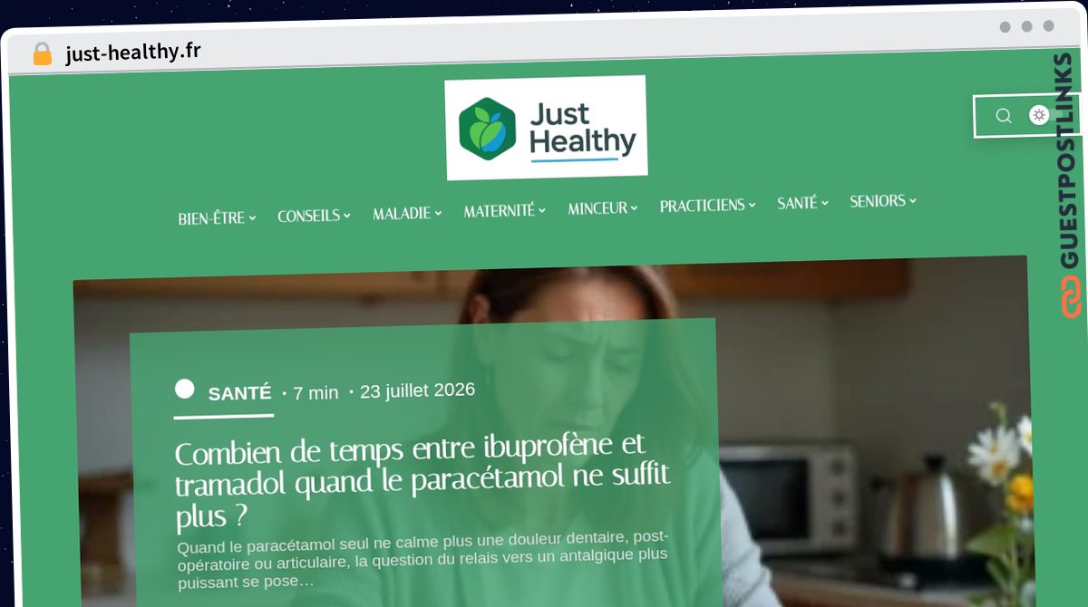 Publish Guest Post on just-healthy.fr