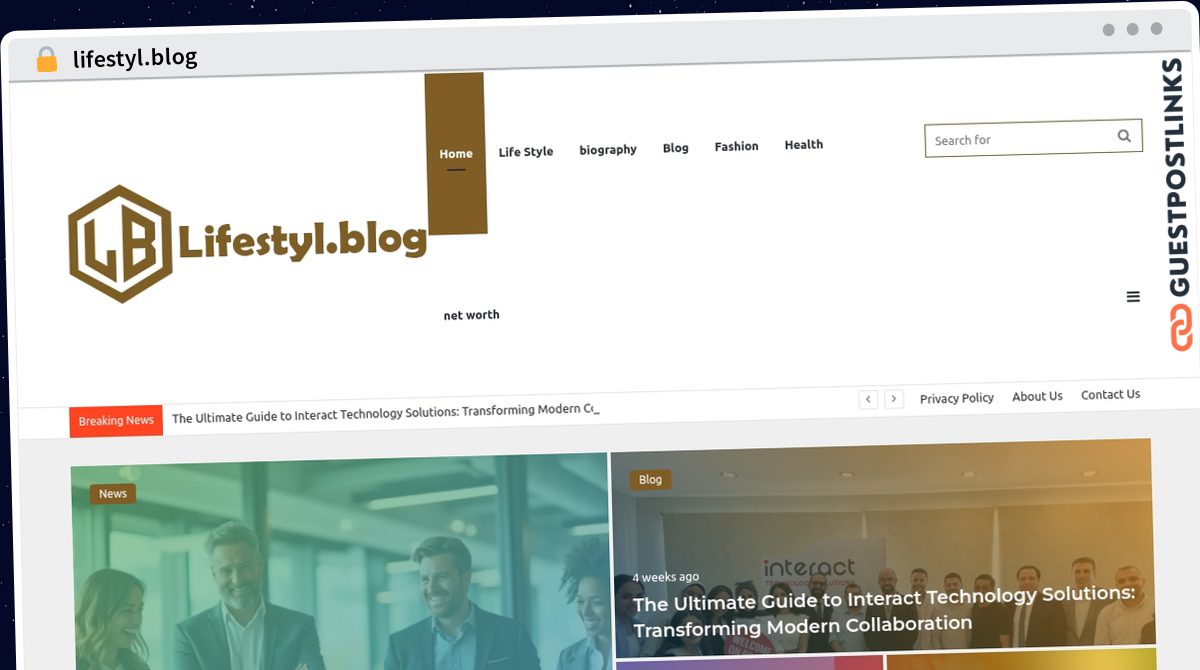 Publish Guest Post on lifestyl.blog