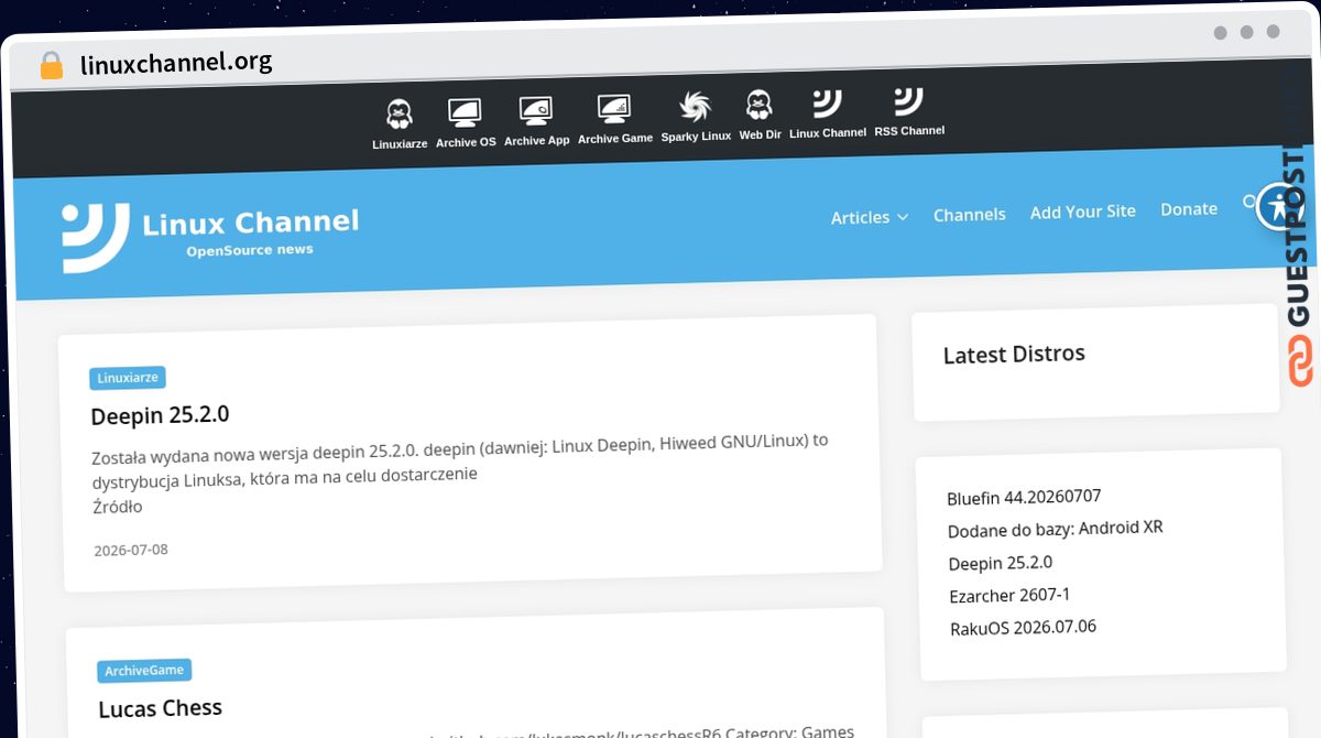 Publish Guest Post on linuxchannel.org
