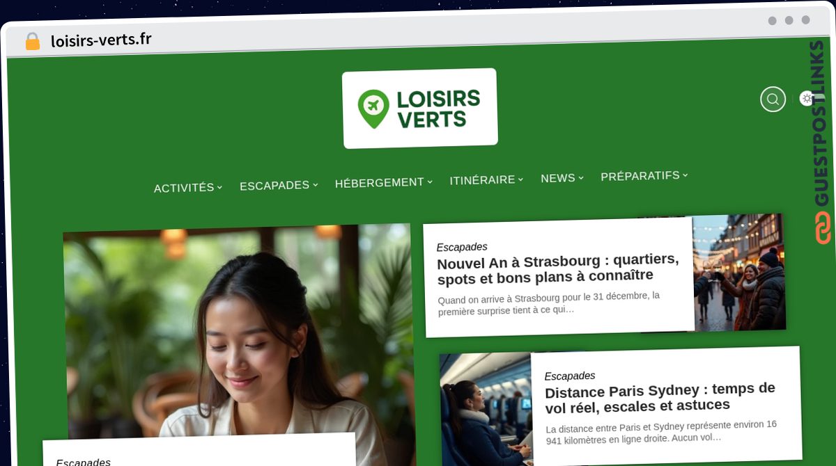 Publish Guest Post on loisirs-verts.fr