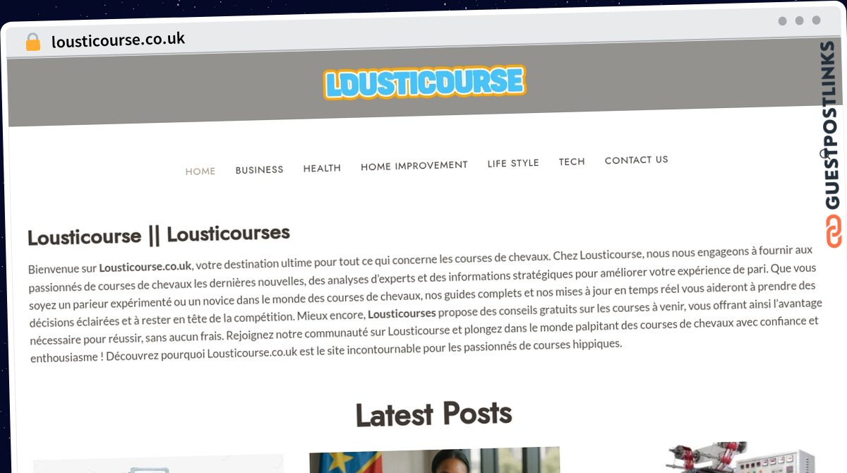 Publish Guest Post on lousticourse.co.uk