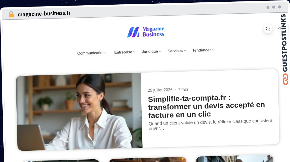 Publish Guest Post on magazine-business.fr