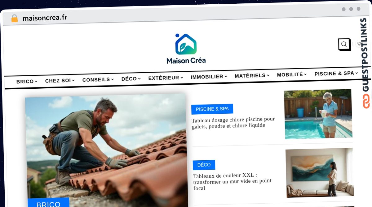 Publish Guest Post on maisoncrea.fr