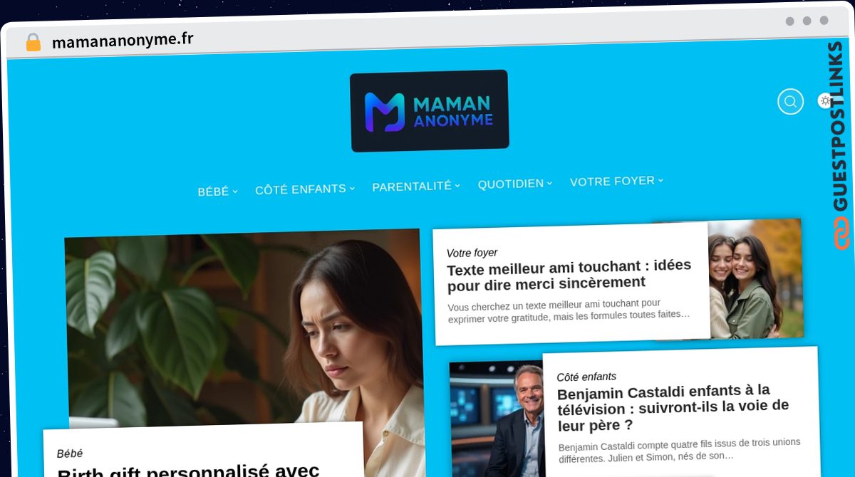 Publish Guest Post on mamananonyme.fr