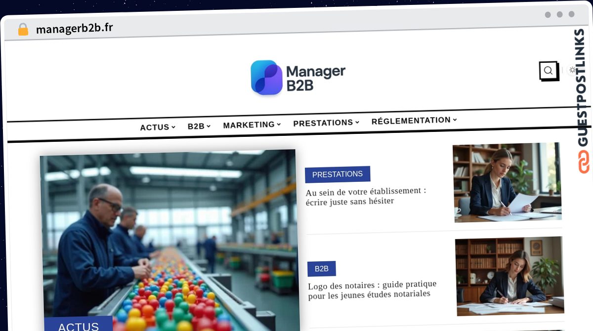 Publish Guest Post on managerb2b.fr