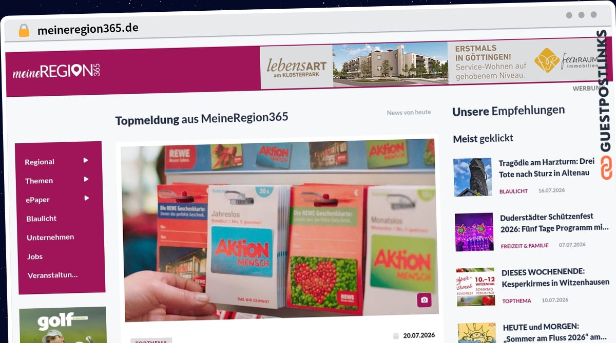Publish Guest Post on meineregion365.de