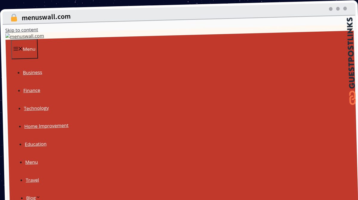 Publish Guest Post on menuswall.com