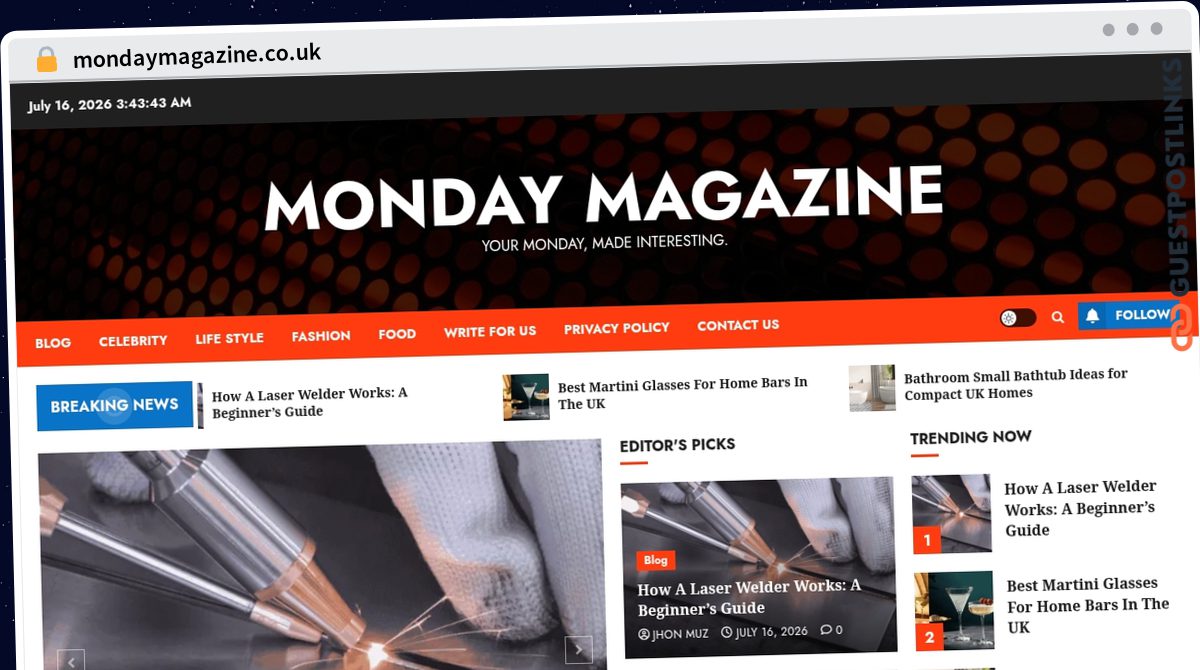 Publish Guest Post on mondaymagazine.co.uk