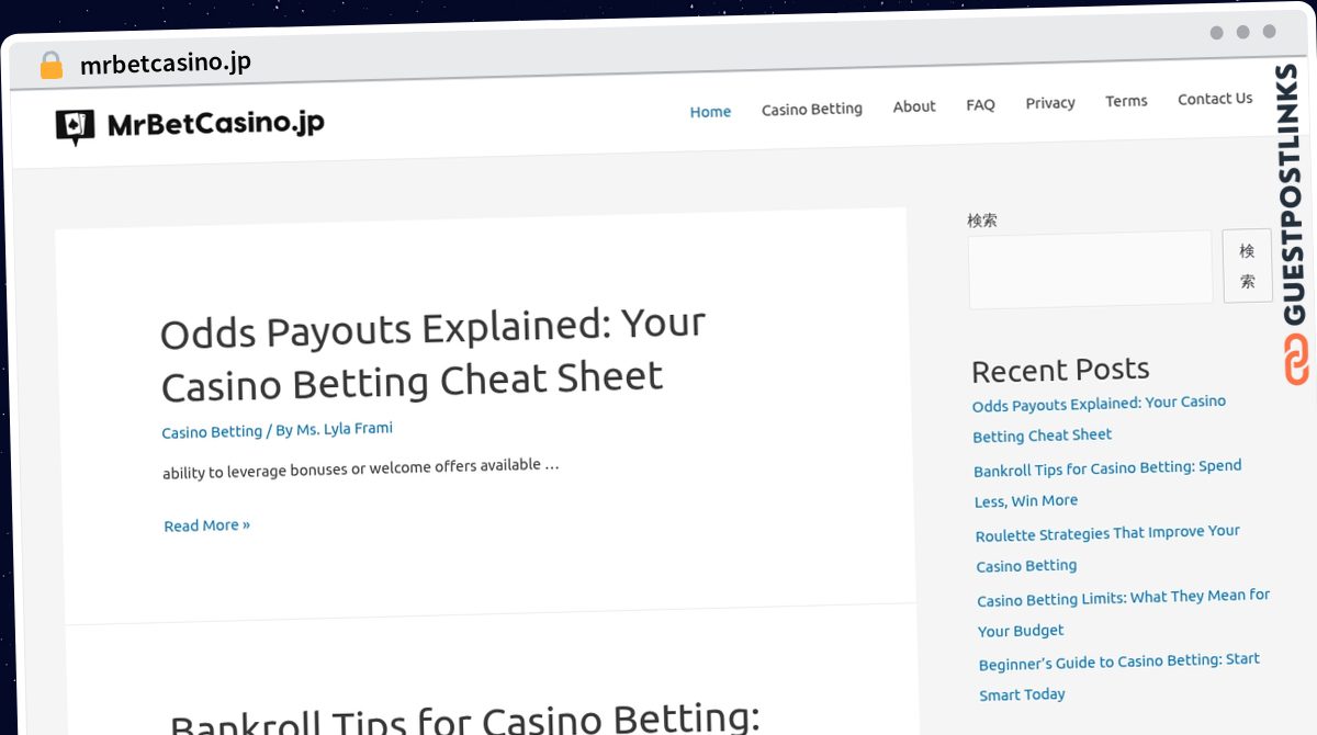 Publish Guest Post on mrbetcasino.jp