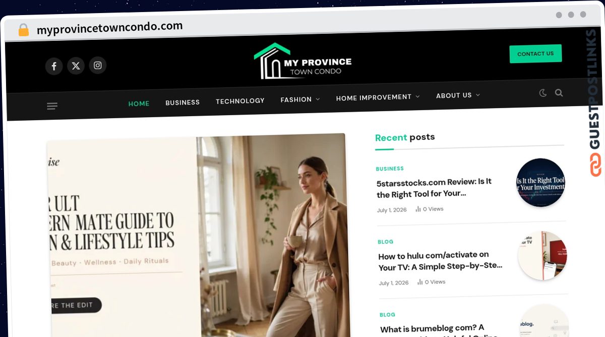 Publish Guest Post on myprovincetowncondo.com